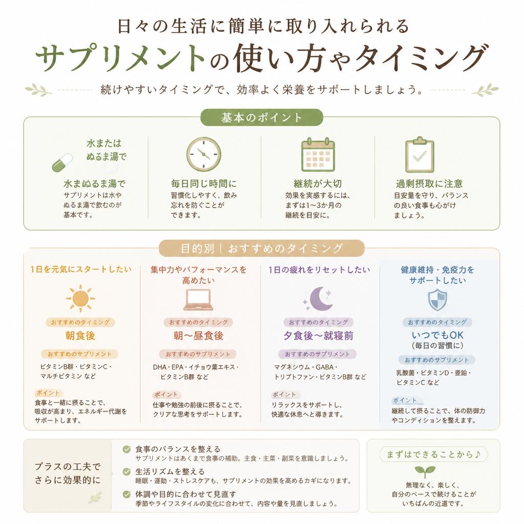 忙しい女性でも続けやすいサプリメント
