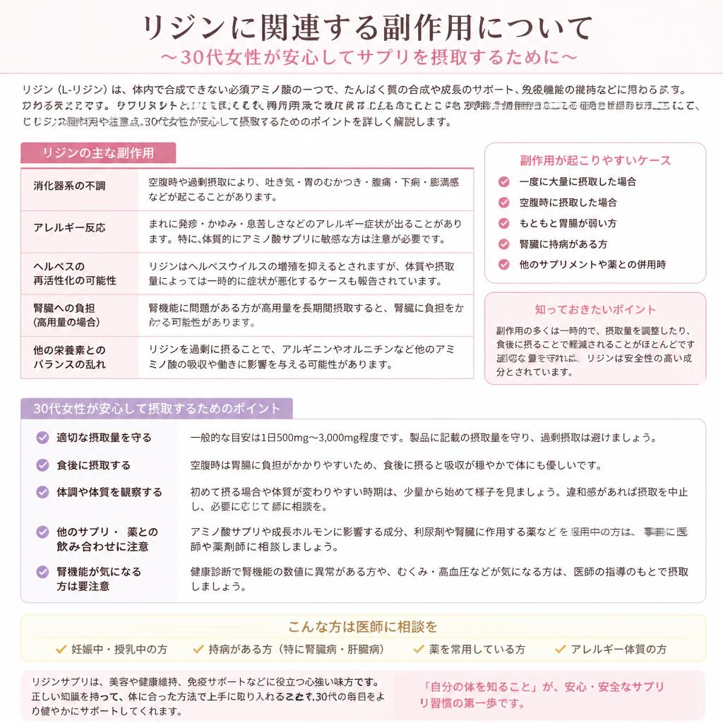 リジンの副作用はあるの？