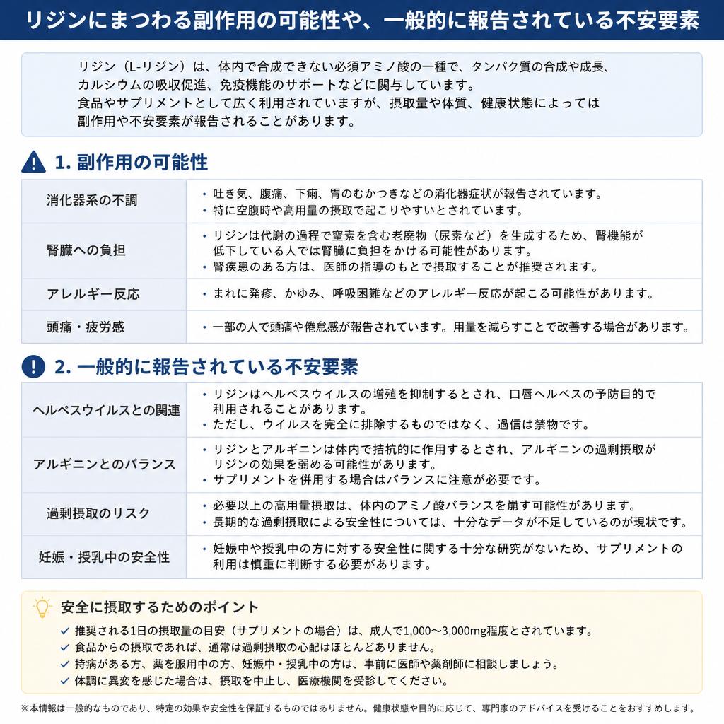 リジンの副作用とは？