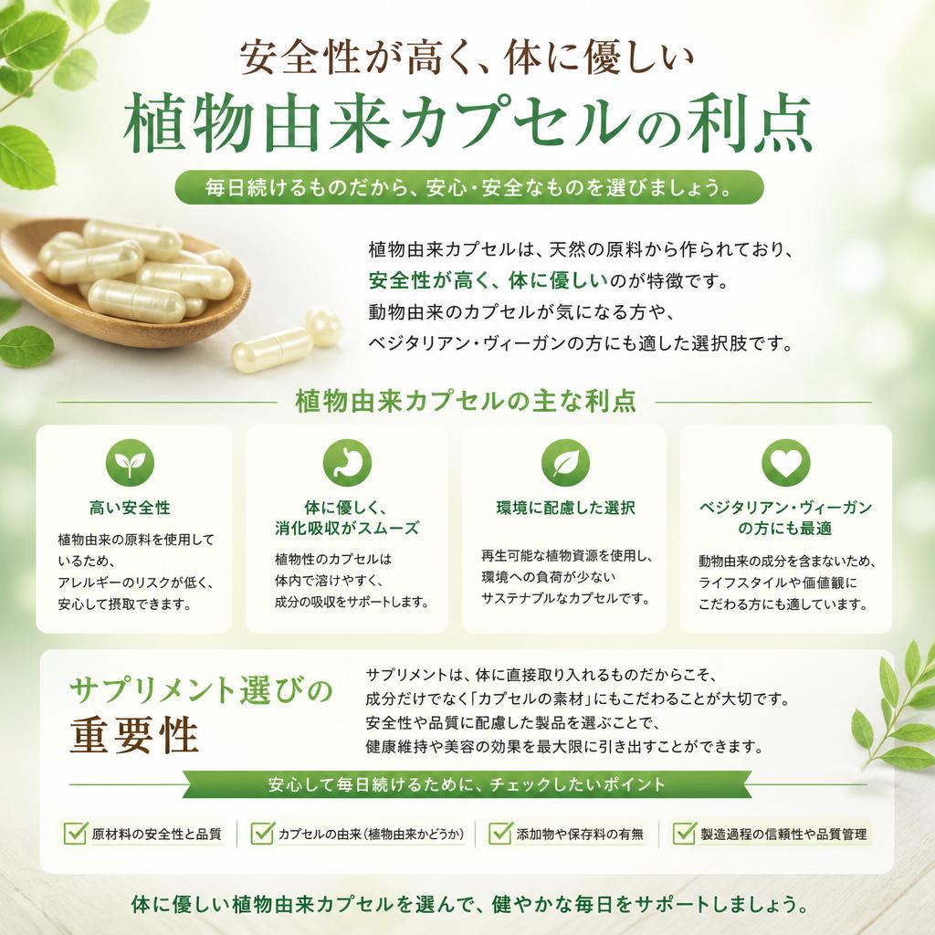 植物由来カプセルのメリット