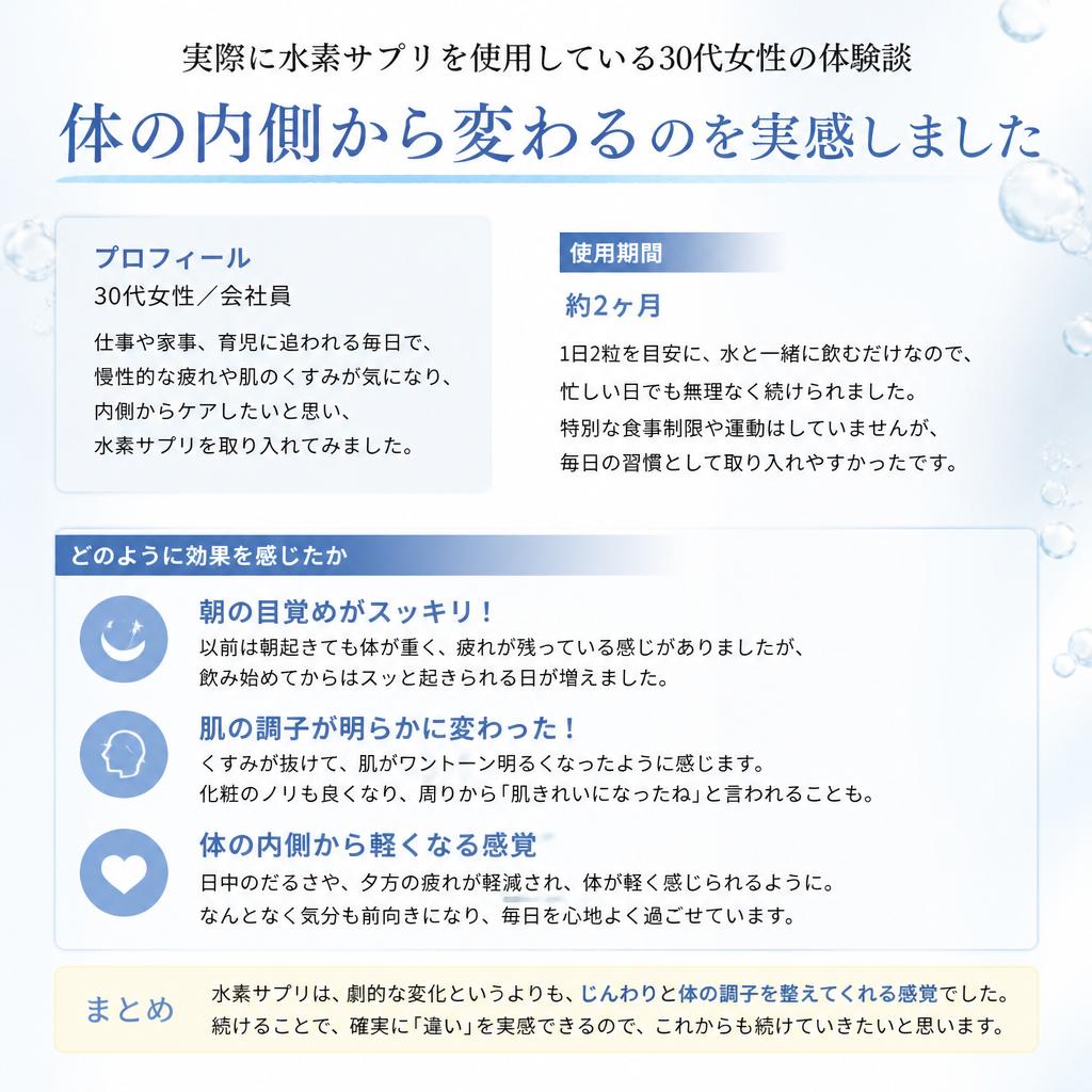 実際の体験談と効果の実感