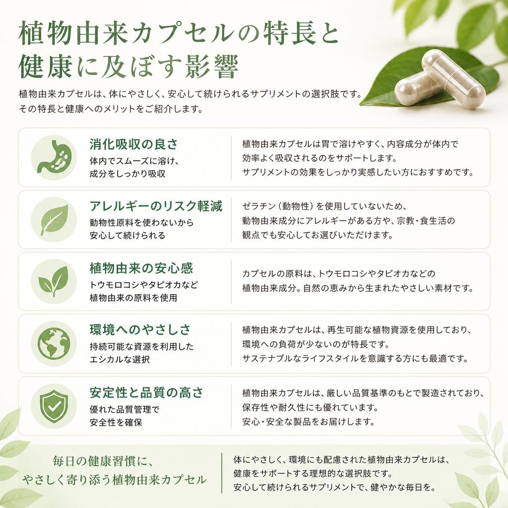 植物由来カプセルのメリット