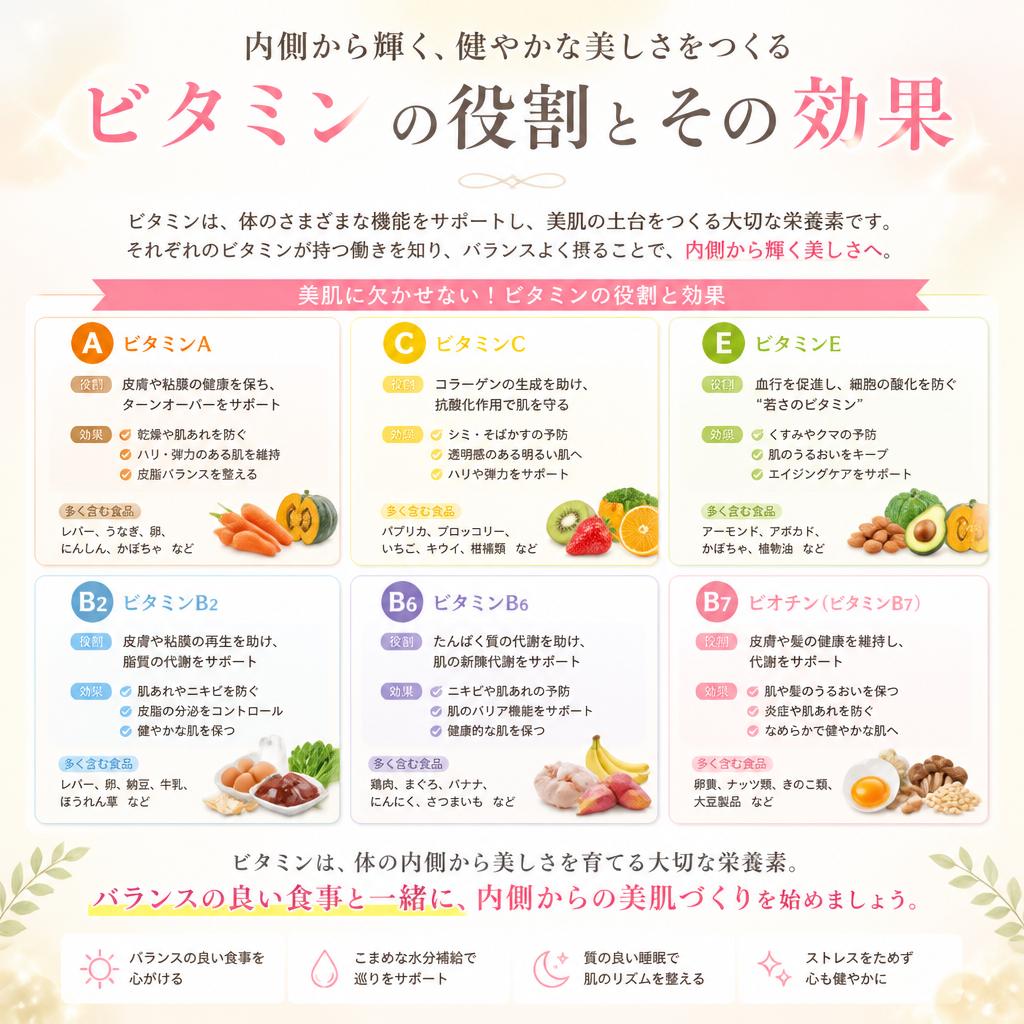 12種類のビタミンがサポート
