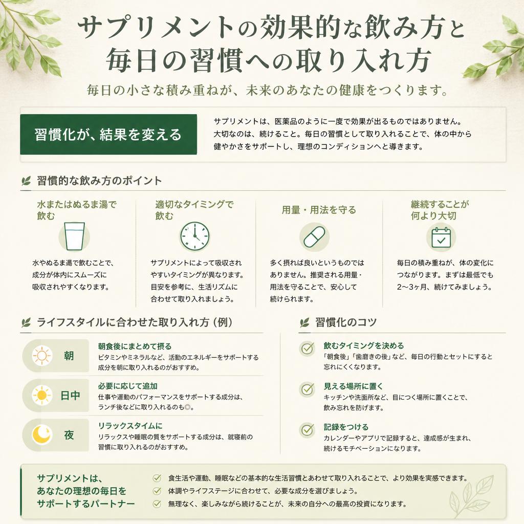 使い方と習慣化のコツ