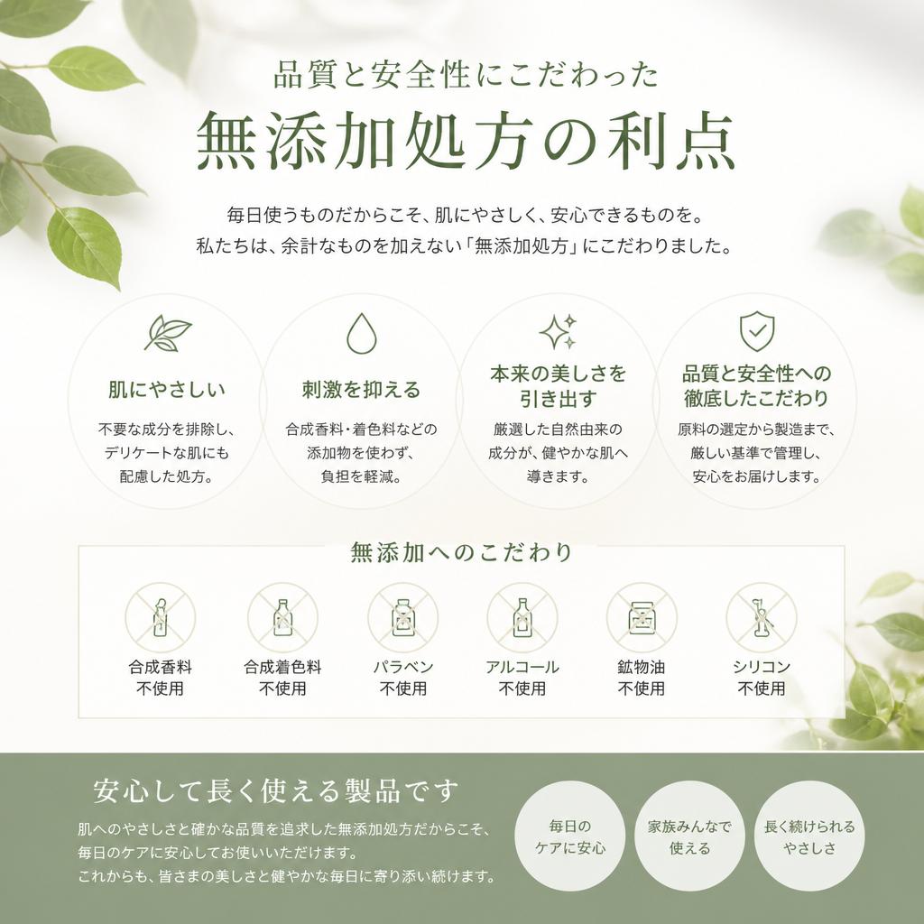無添加へのこだわり