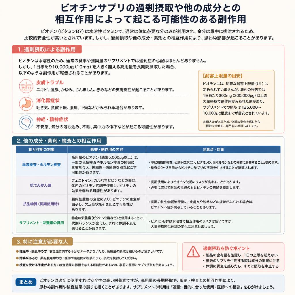 ビオチンサプリの副作用とは？