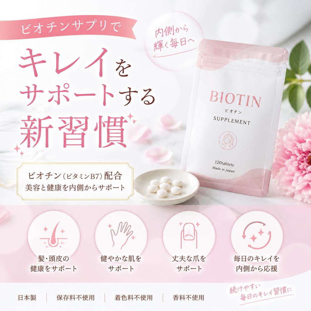 ビオチンサプリでキレイをサポートする新習慣
