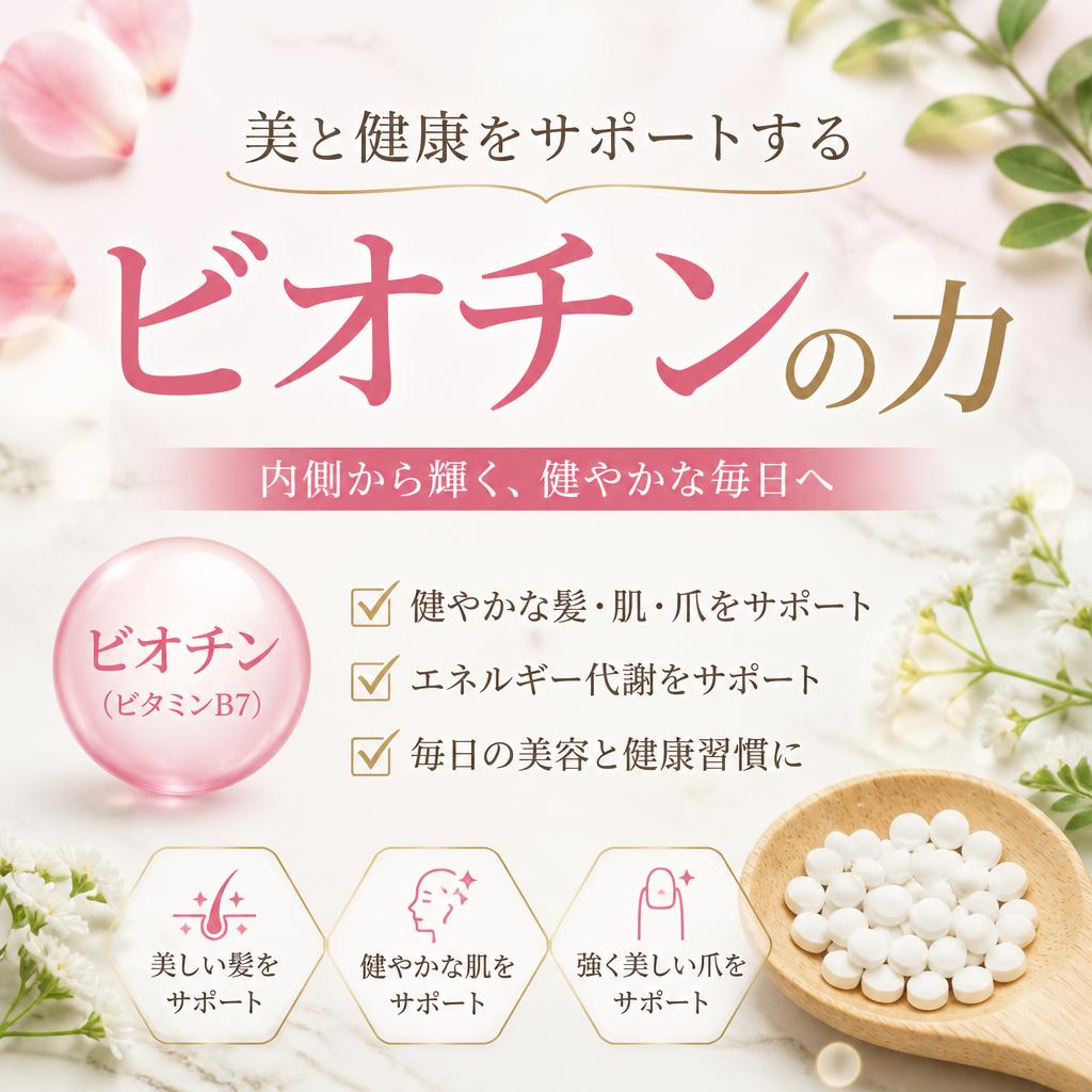 美と健康をサポートするビオチンの力