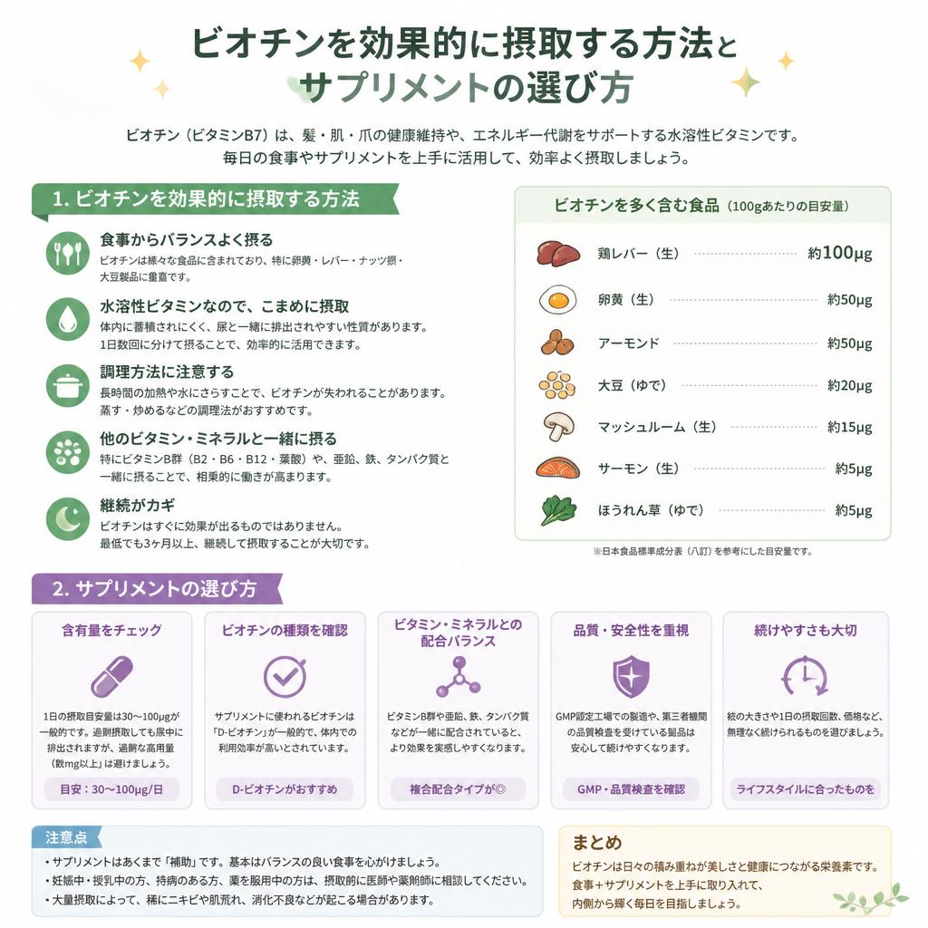 ビオチン摂取のベストな方法