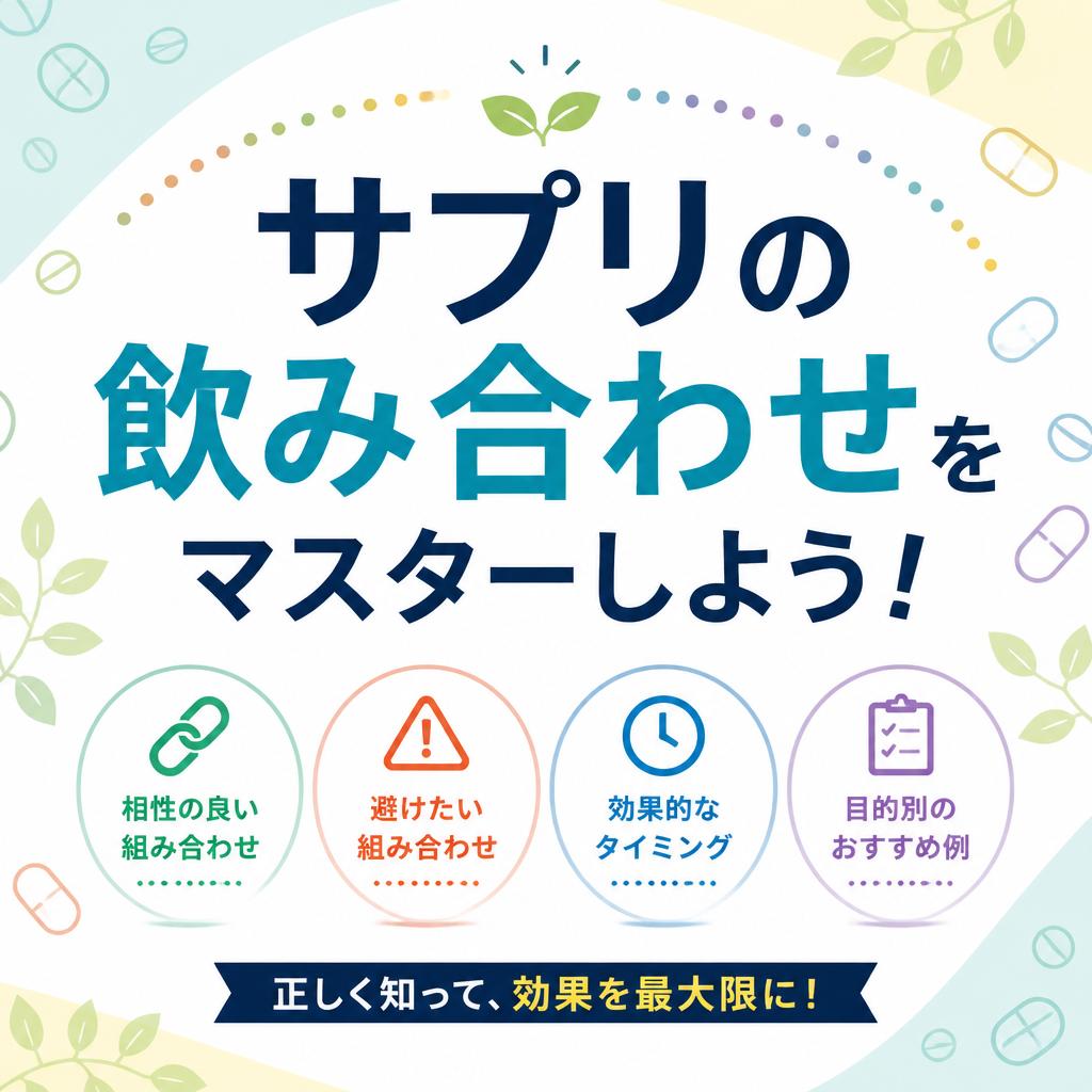サプリの飲み合わせをマスターしよう！