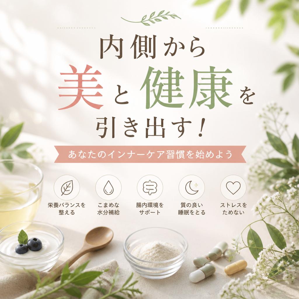 内側から美と健康を引き出す！あなたのインナーケア習慣を始めよう