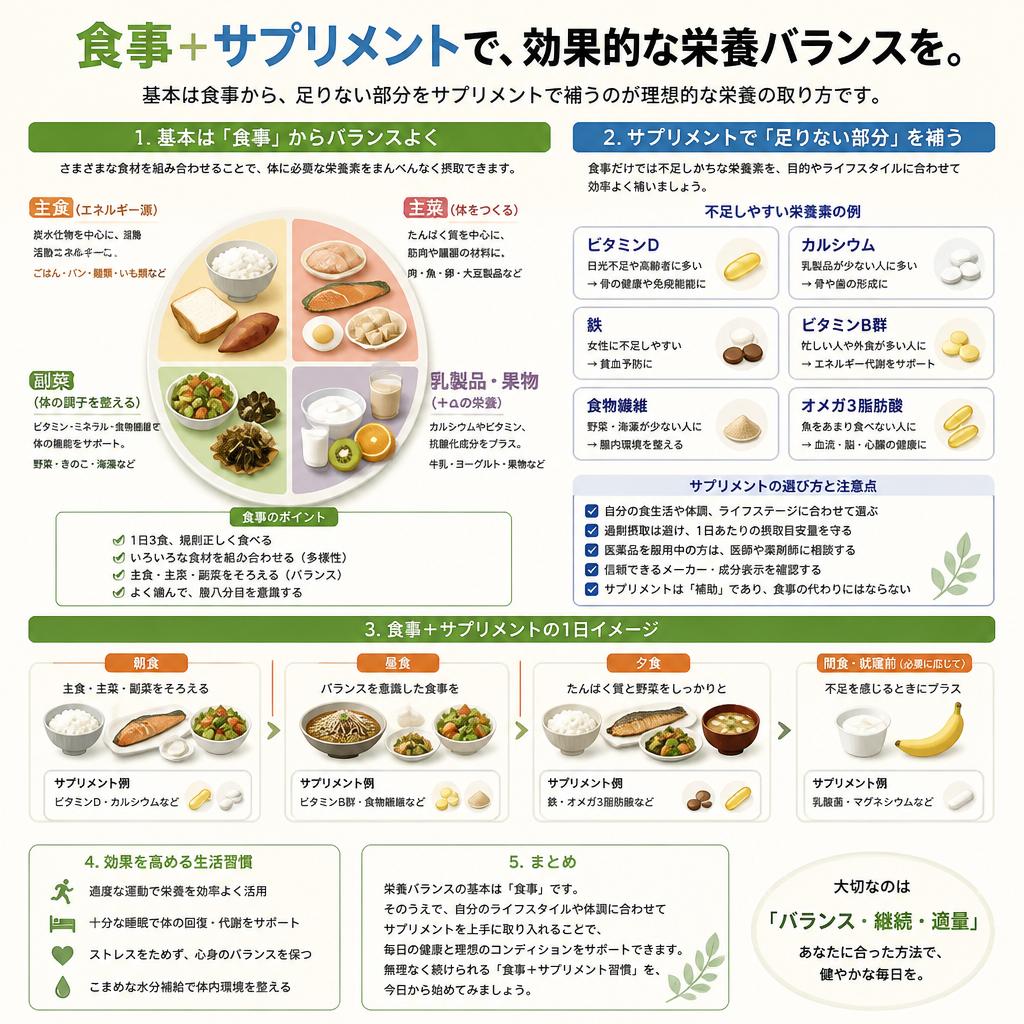 5. 一日の栄養バランスを整えるには？
