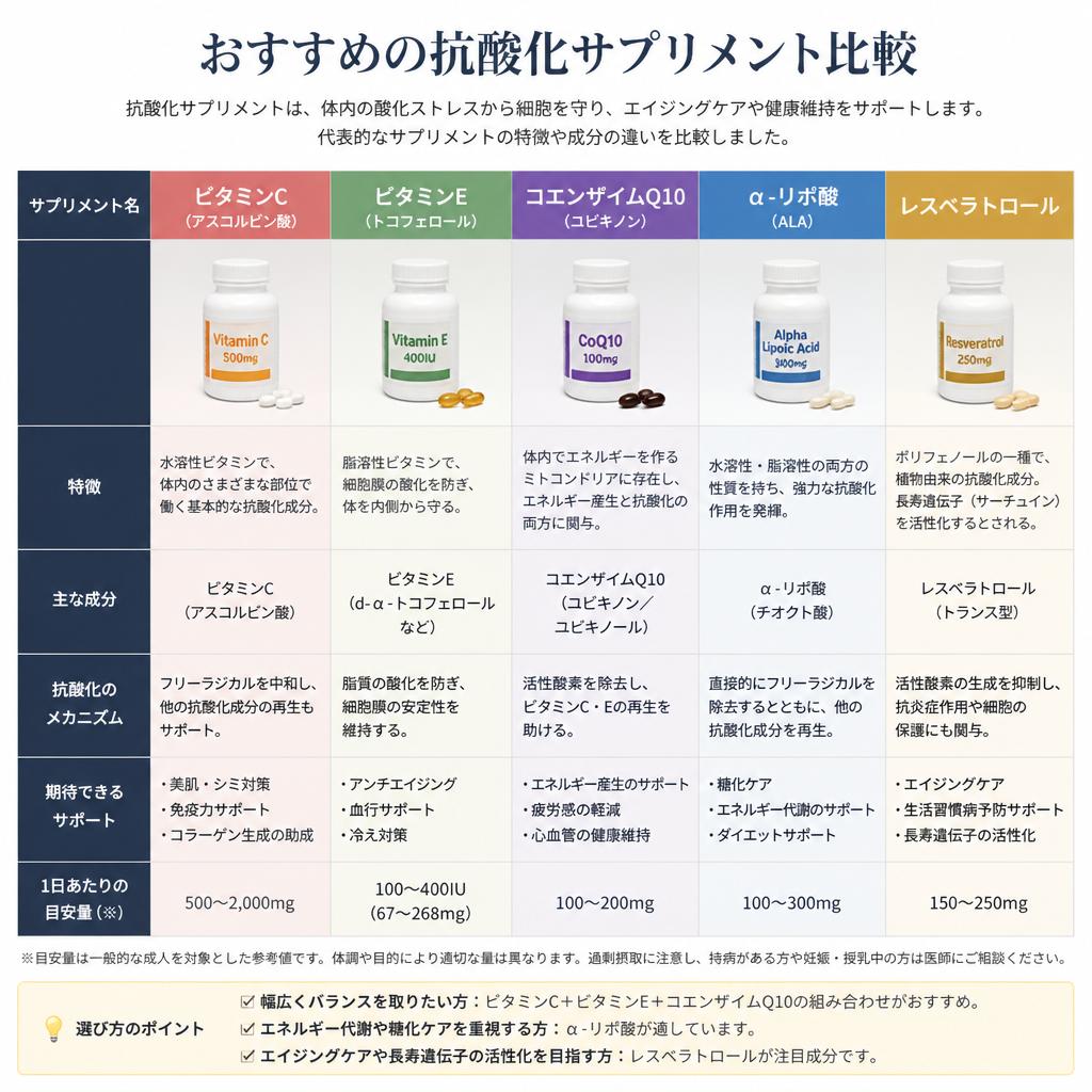 5. 人気製品の比較：実際のサプリを見てみよう