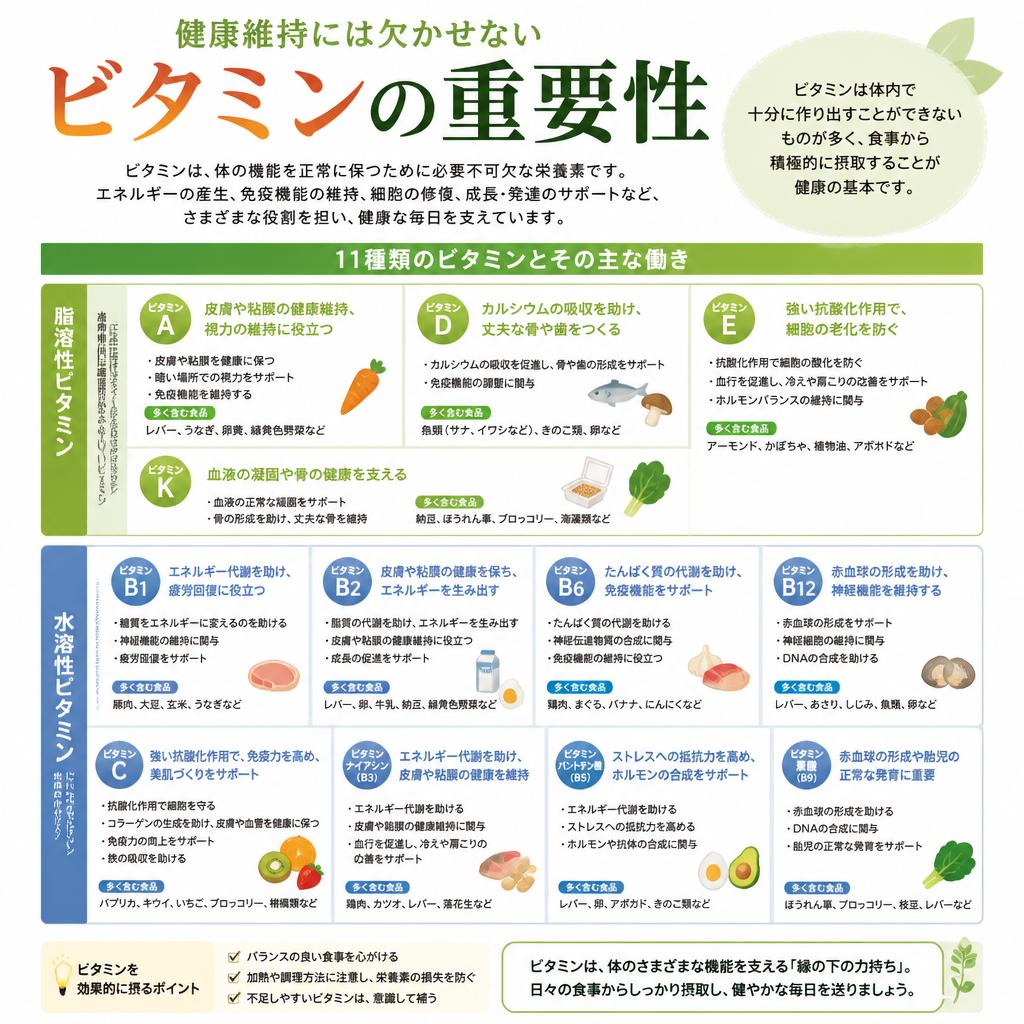 11種のマルチビタミンの魅力