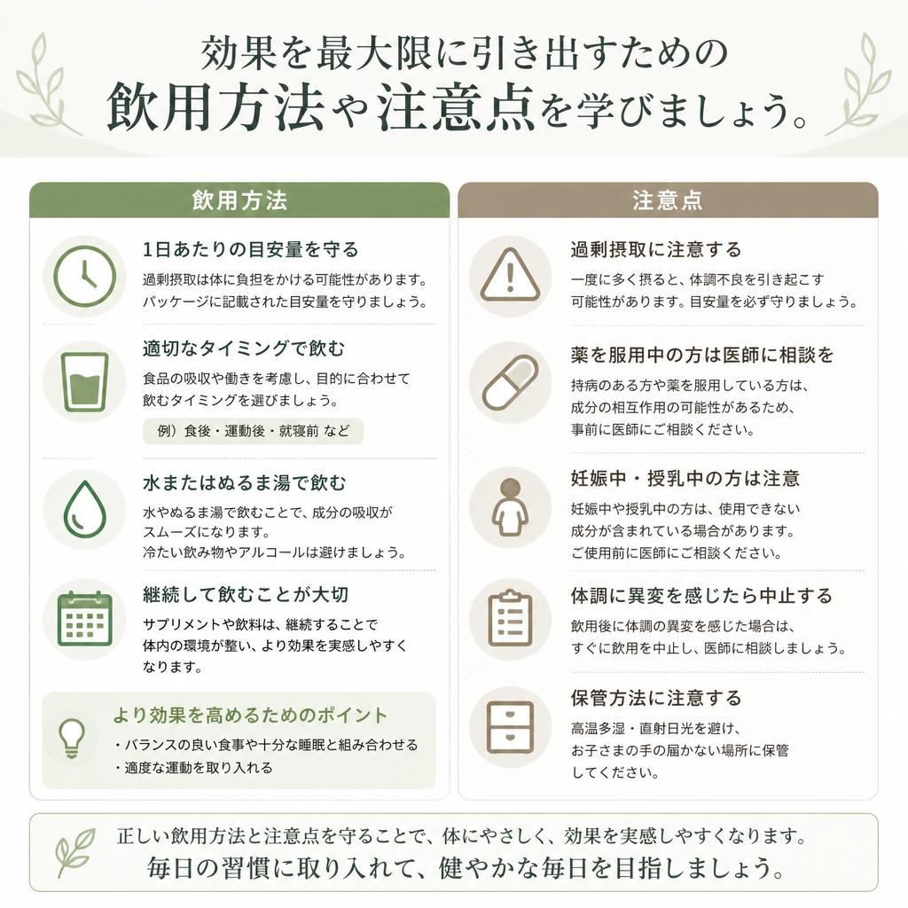 5. サプリメントの正しい飲み方