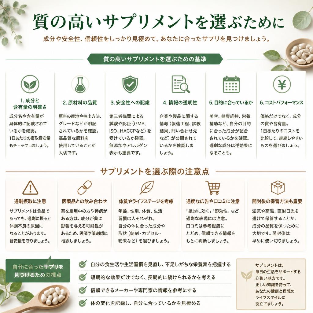 4. サプリメント選びのポイント