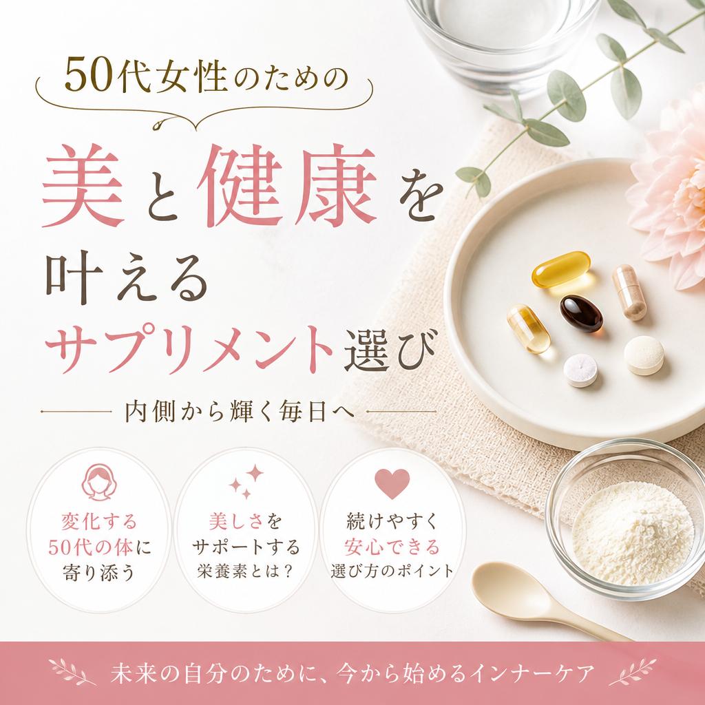 50代女性のための美と健康を叶えるサプリメント選び
