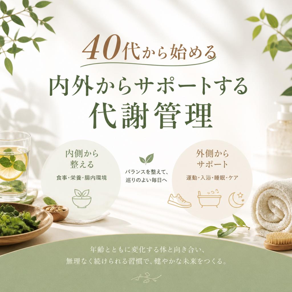 40代から始める、内外からサポートする代謝管理