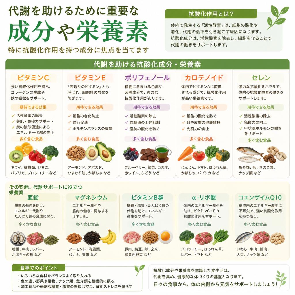 2. 代謝をサポートする成分とは？