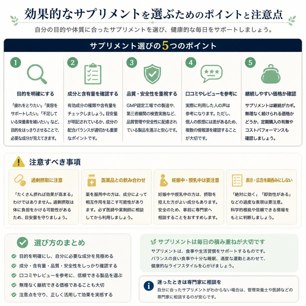 4. サプリメント選びのポイント