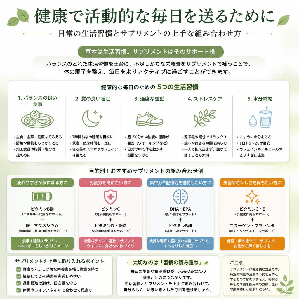 5. 生活習慣とサプリメントの関係