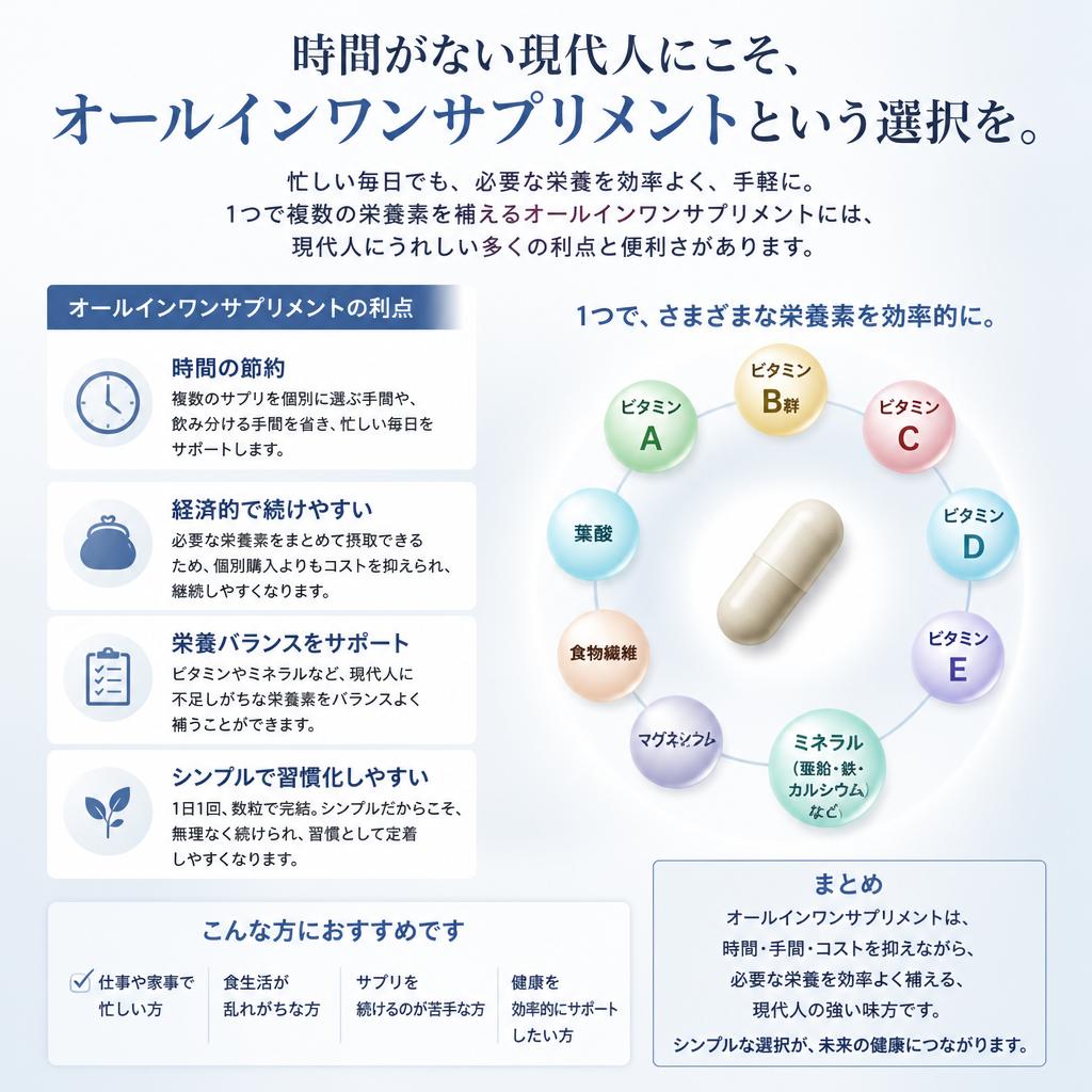 オールインワンサプリの利点