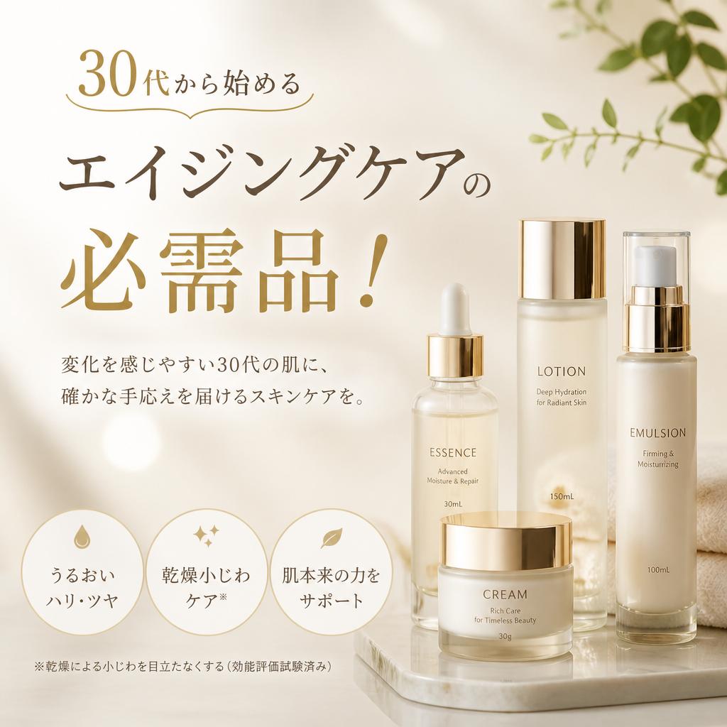30代から始めるエイジングケアの必需品！