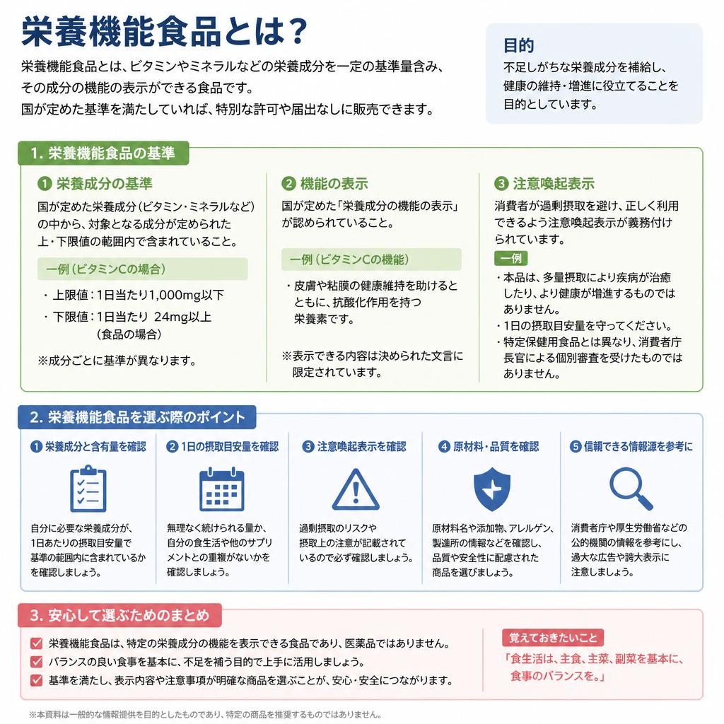 栄養機能食品の基準とその重要性
