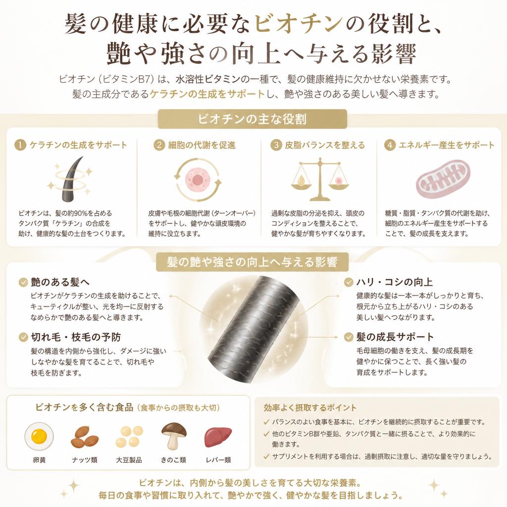 ビオチンの髪に対する効果