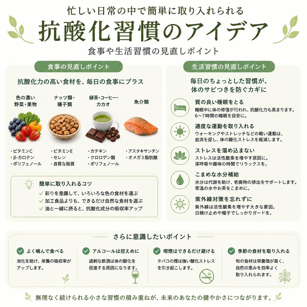 日常に取り入れる抗酸化習慣