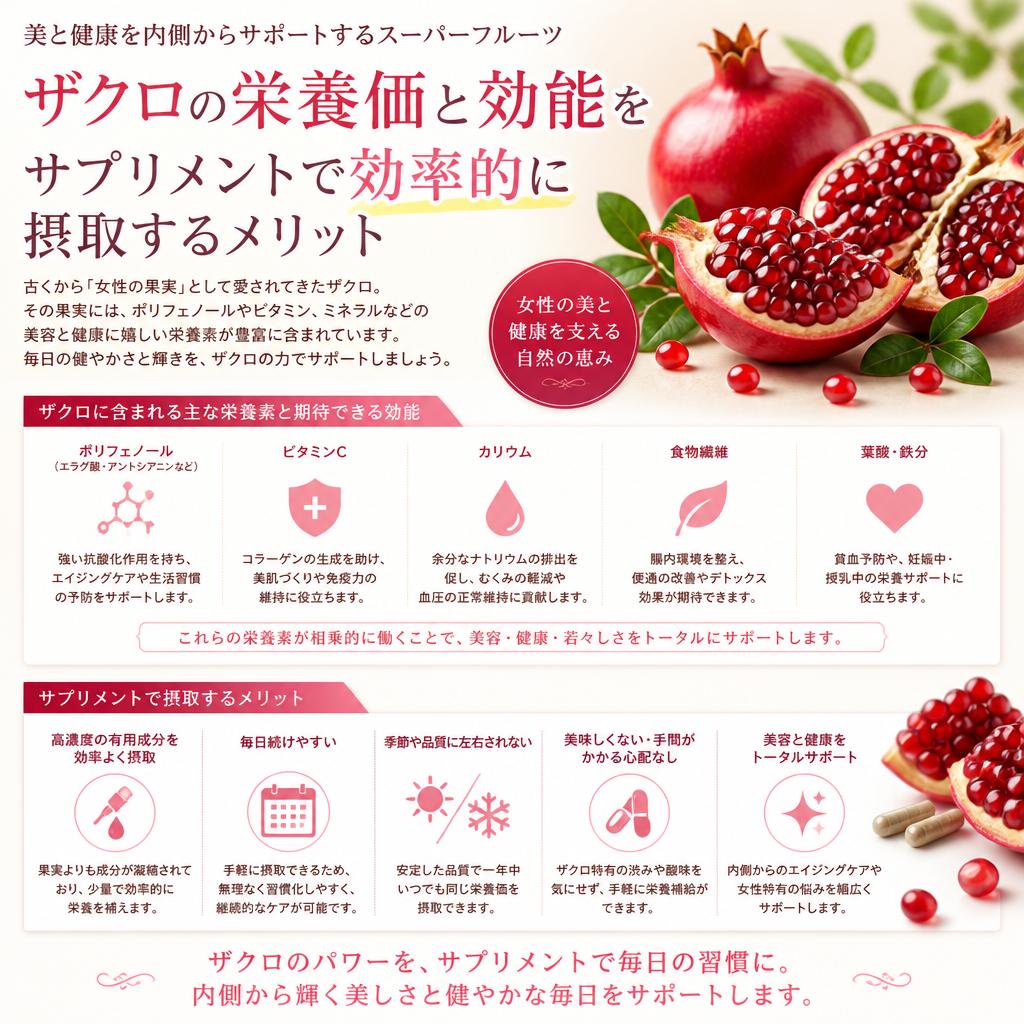 サプリメントとしてのザクロの利点