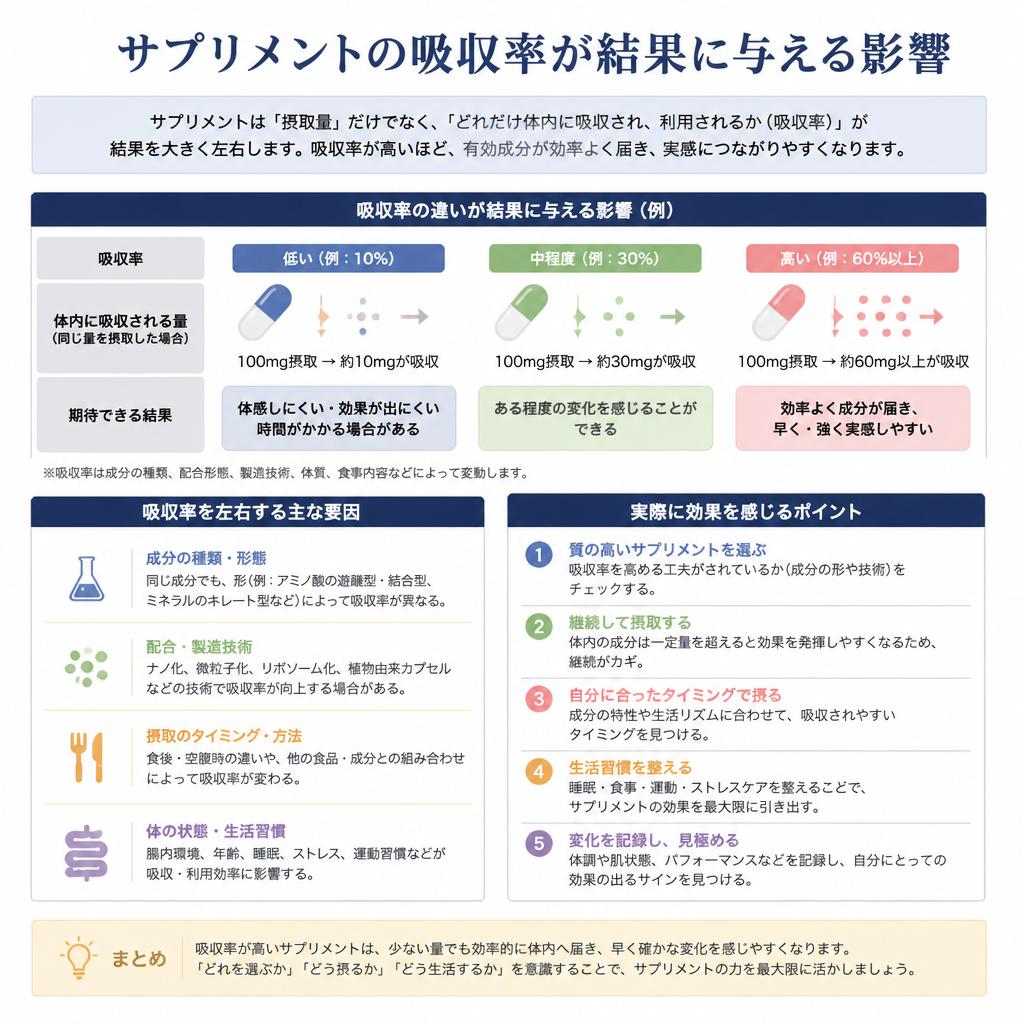 4. 体への吸収率と効果の実感