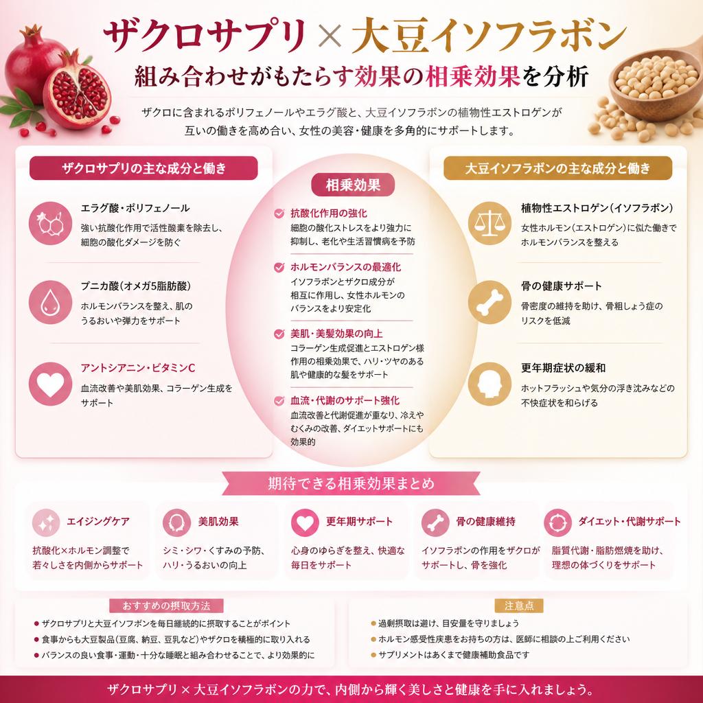 4. ザクロと大豆の組み合わせによる相乗効果