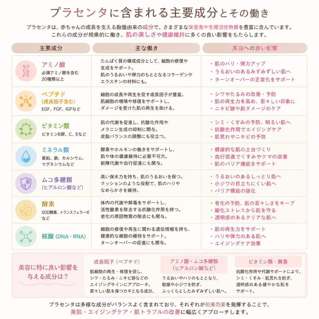 2. プラセンタ成分の重要性