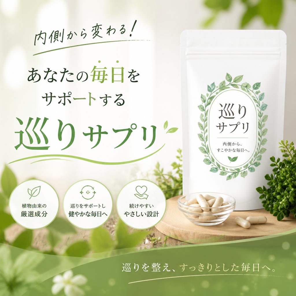 内側から変わる！あなたの毎日をサポートする巡りサプリ