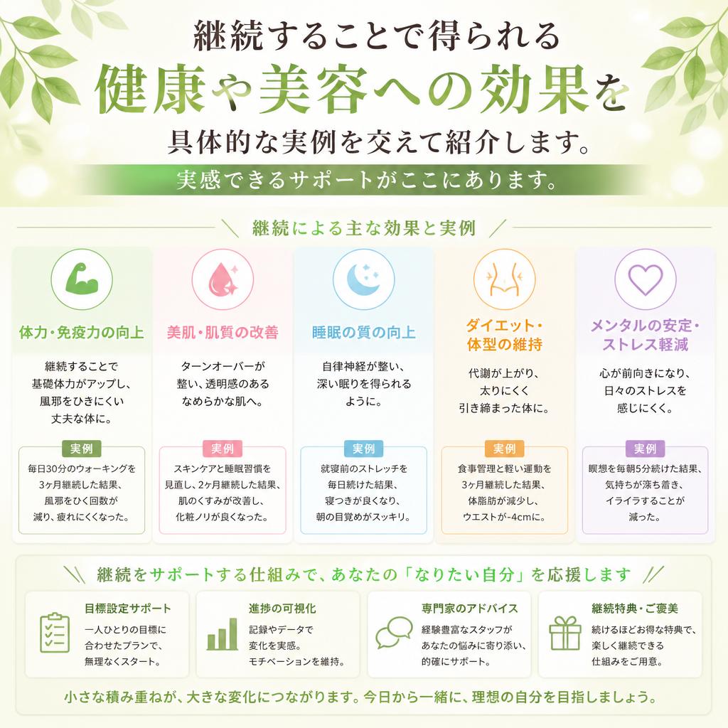 5. インナーケアで得られる効果