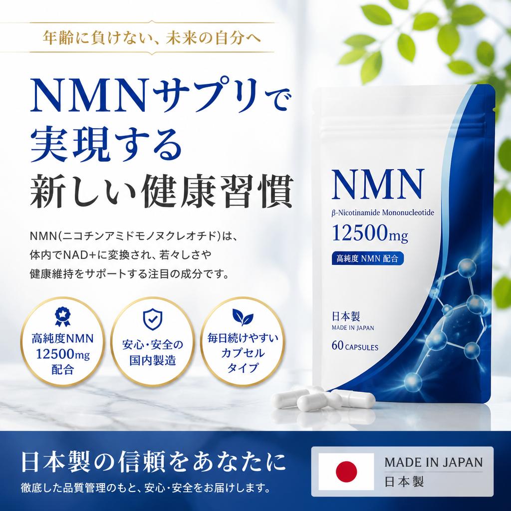 NMNサプリで実現する新しい健康習慣｜日本製の信頼をあなたに