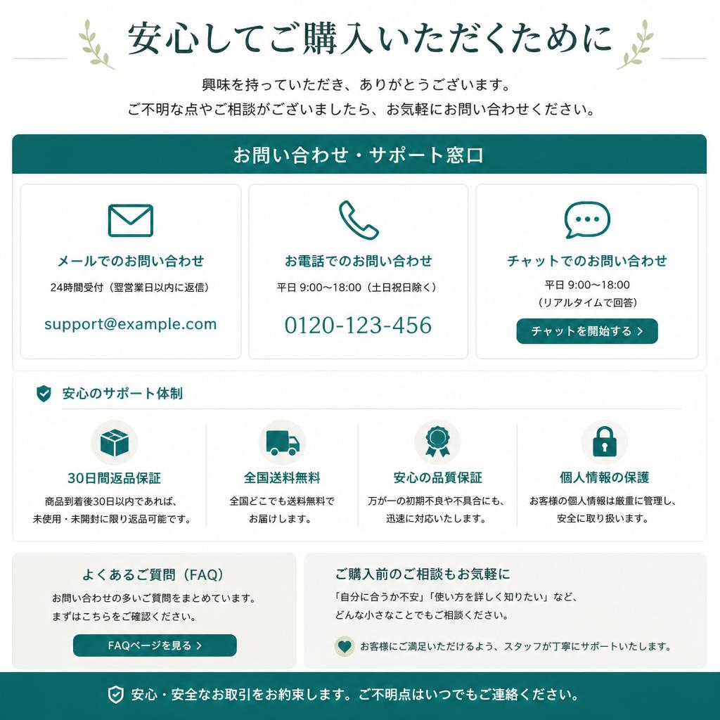 7. お問い合わせとサポート