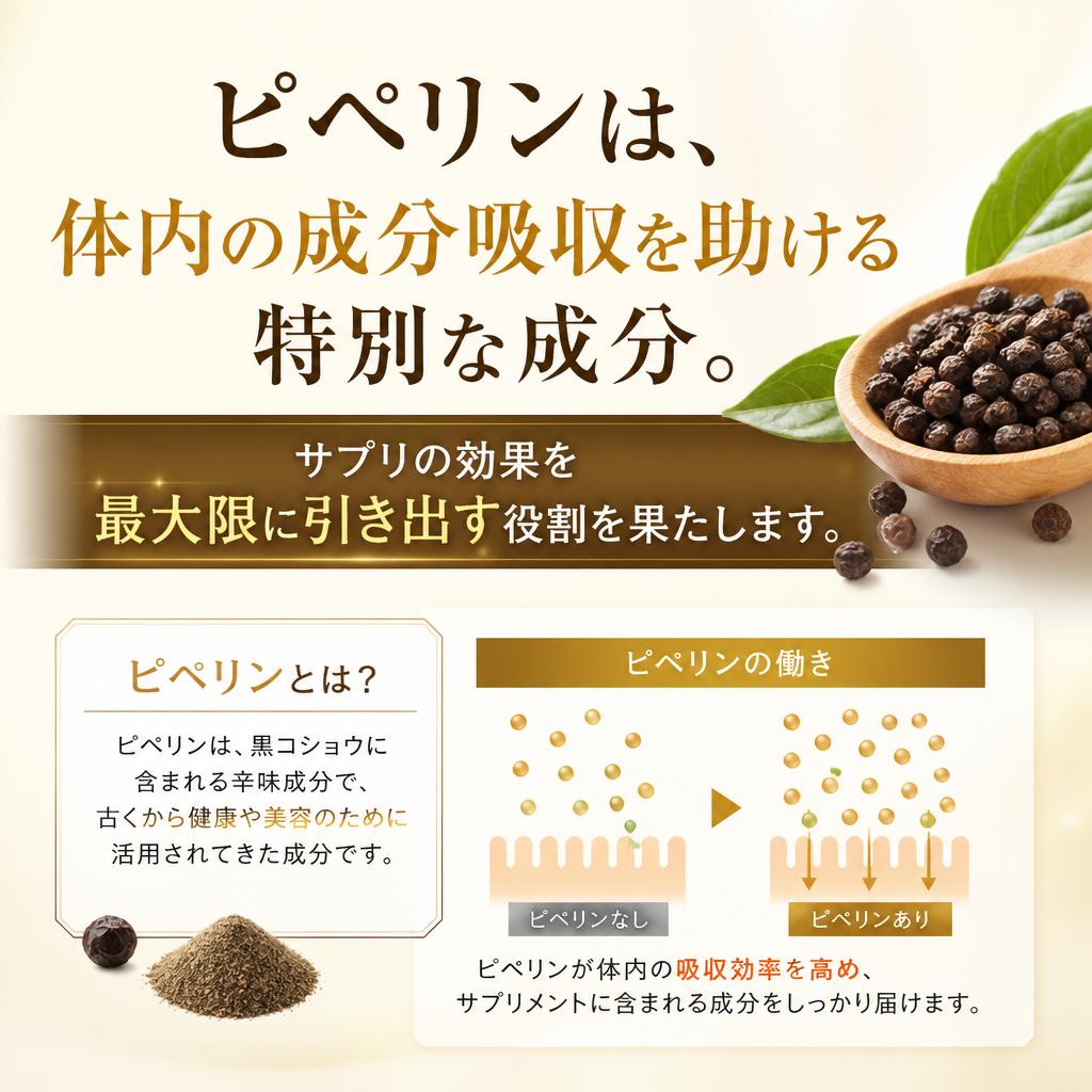 2. ピペリン340mgの力