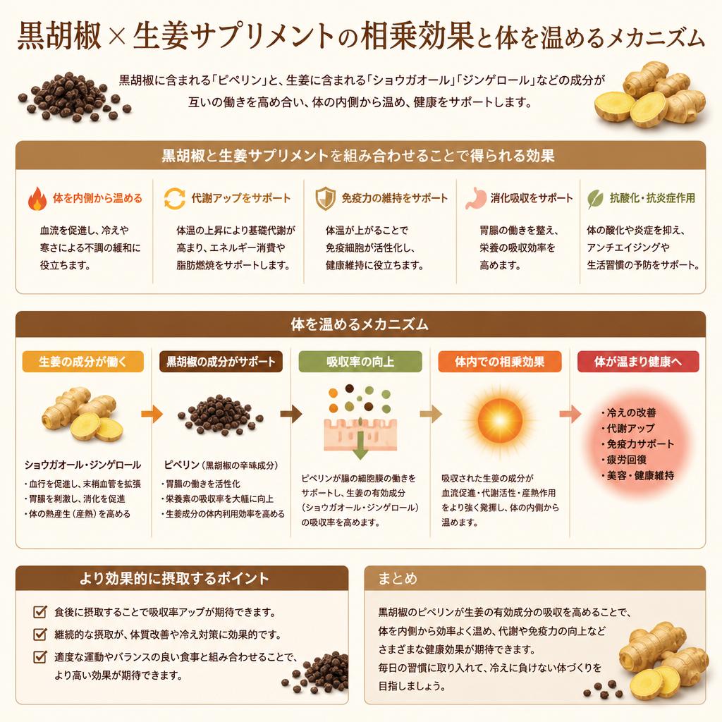 4. 黒胡椒とその相乗効果