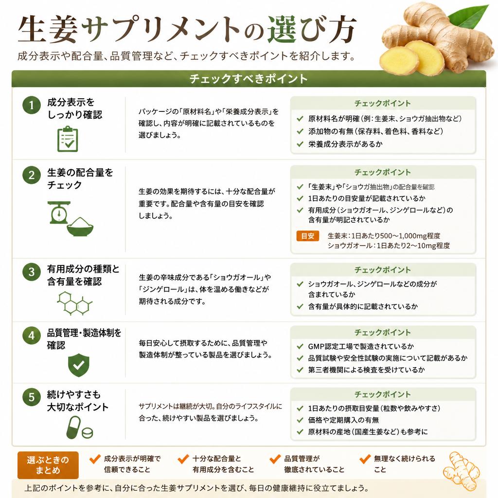 2. サプリメントを選ぶポイント