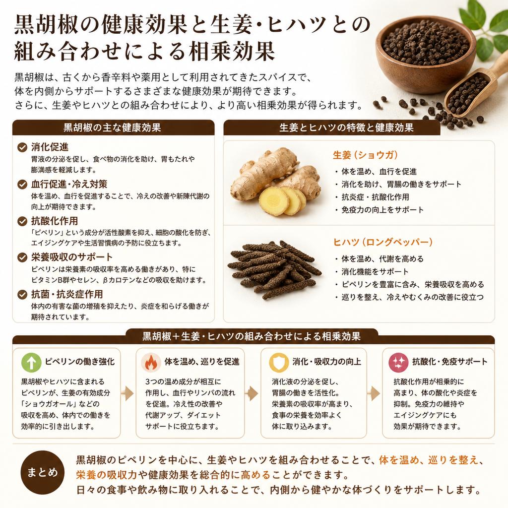 4. 黒胡椒がもたらす効果