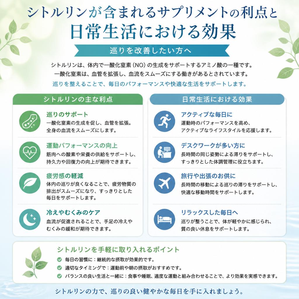 2. なぜシトルリンサプリを選ぶべきか