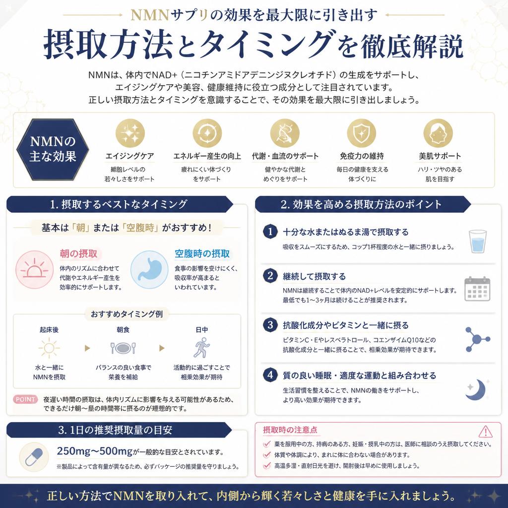 効果的なNMNサプリの摂取方法