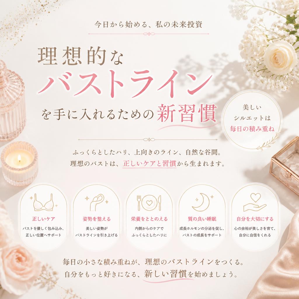 理想的なバストラインを手に入れるための新習慣