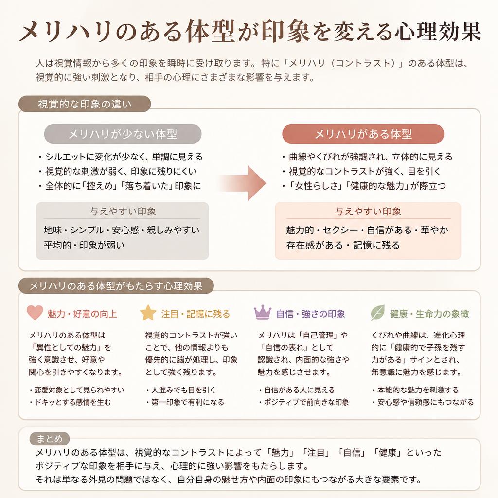 メリハリのある印象を意識する