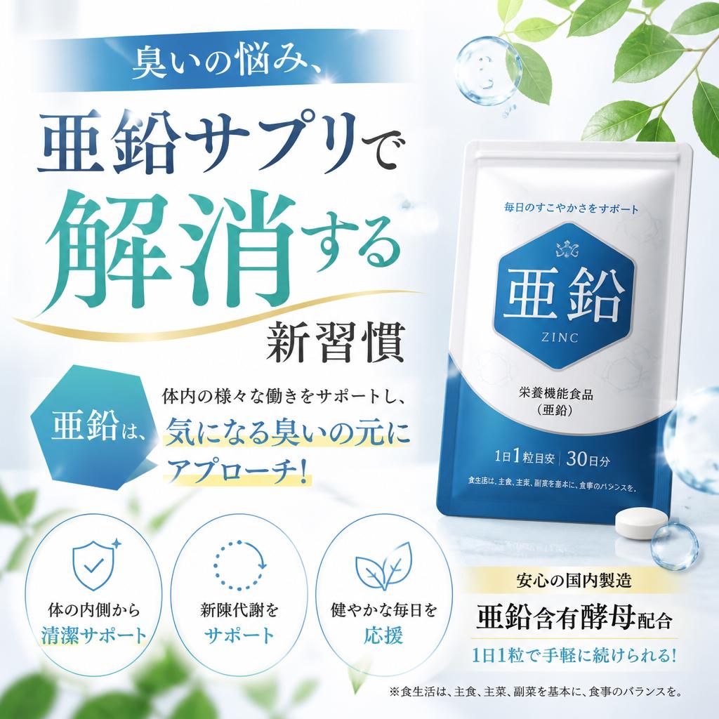 臭いの悩み、亜鉛サプリで解消する新習慣