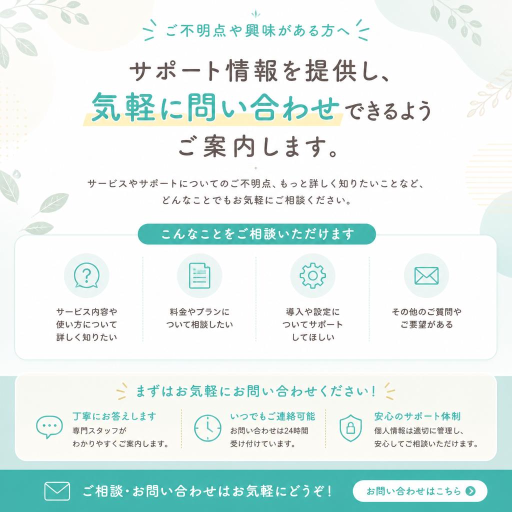 お問い合わせ・サポート