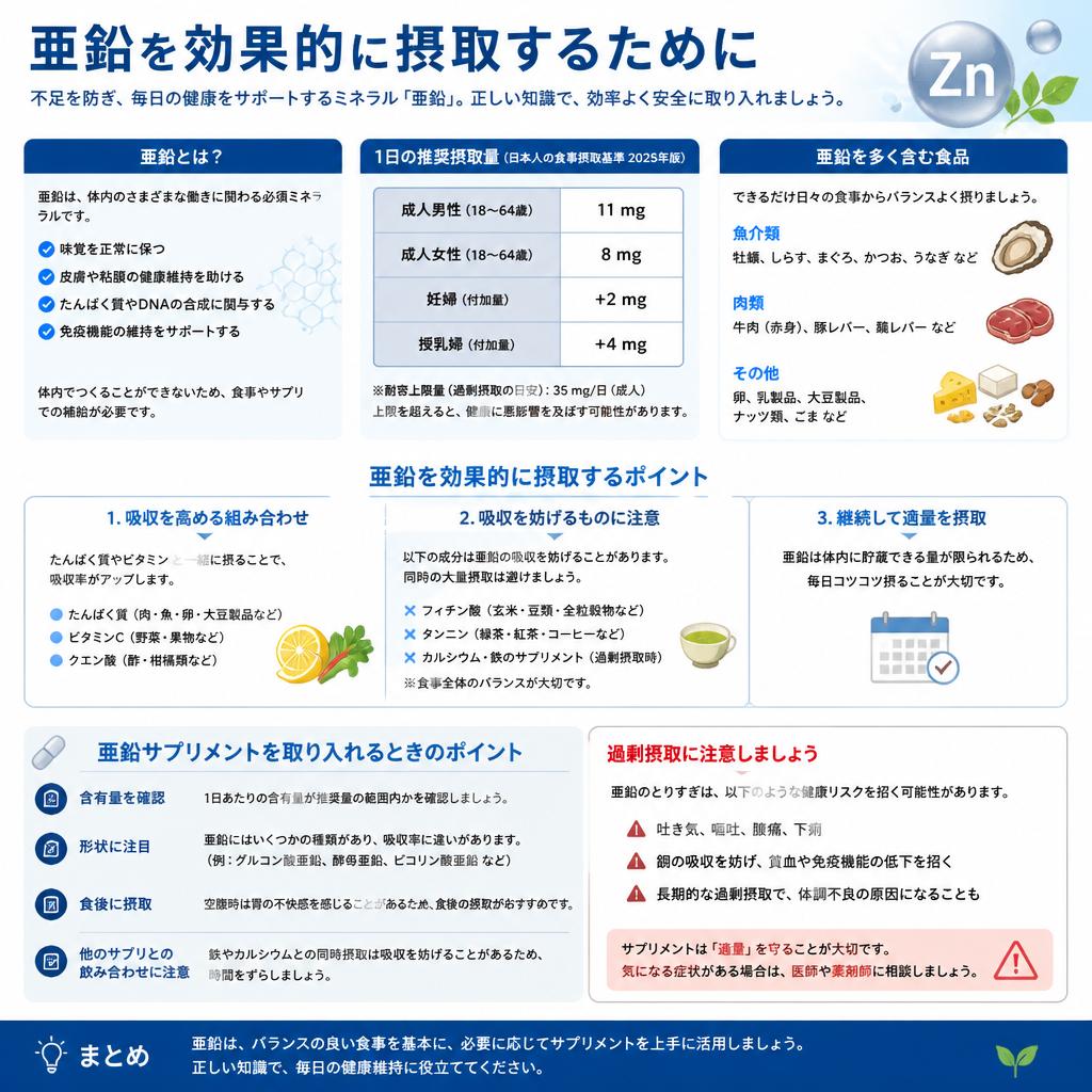 5. 亜鉛の摂取方法と注意点
