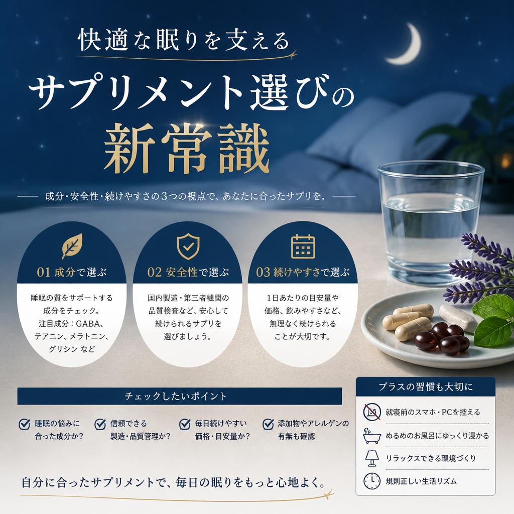 快適な眠りを支えるサプリメント選びの新常識